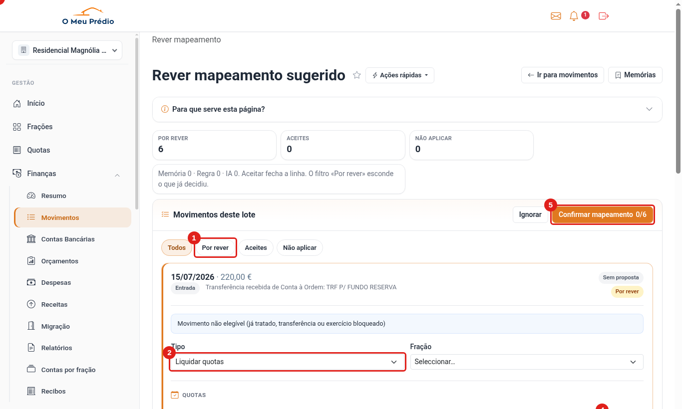Revisão de sugestões IA