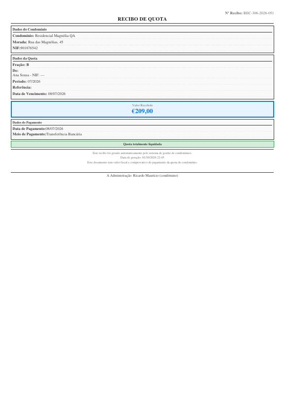 Exemplo de recibo em PDF